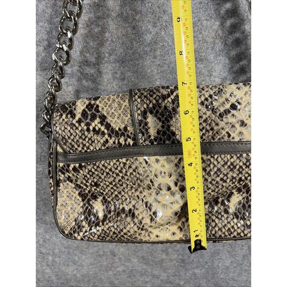 Brighton Women’s Snake Embossed Leather Handbag Single Shoulder Chain - Picture 7 of 14